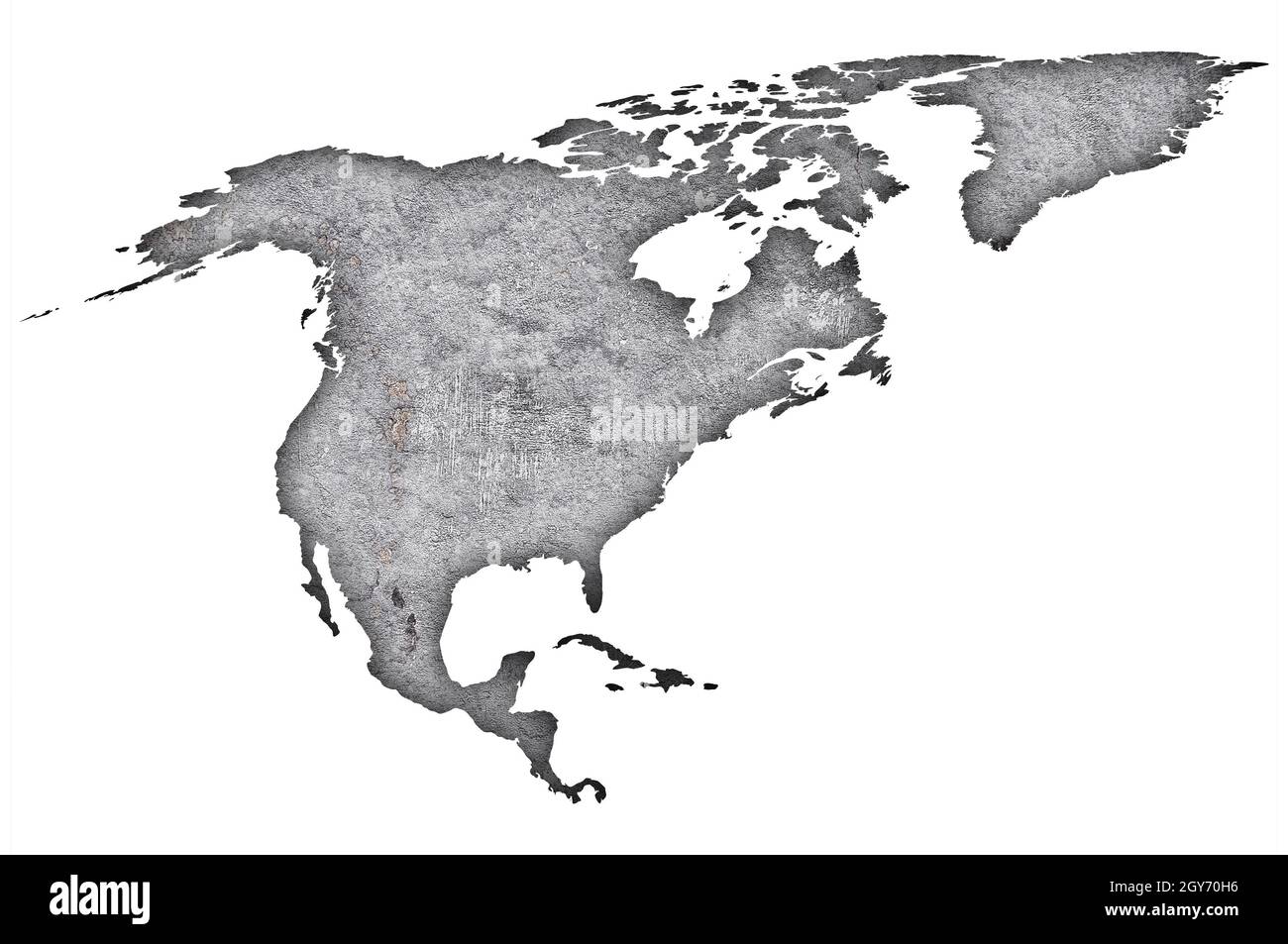 Map of North America on weathered concrete Stock Photo - Alamy