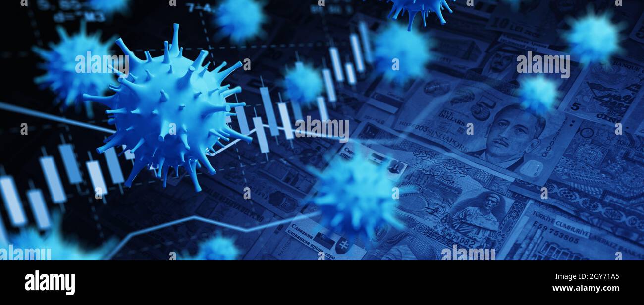 World economy and corona virus concept. The impact of coronavirus on ...