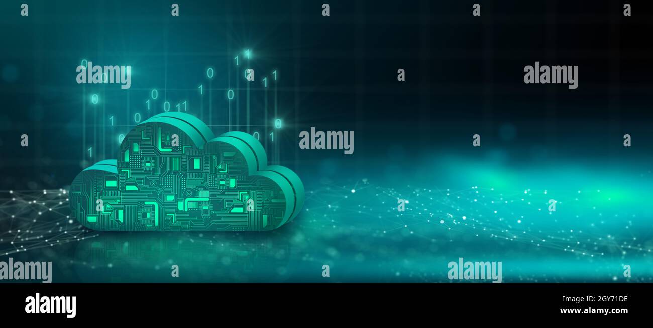 Cloud computing technology internet on data network with technology ...