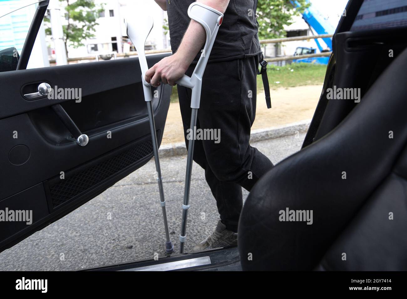 a vehicle for the transport and mobility of disabled people Stock Photo