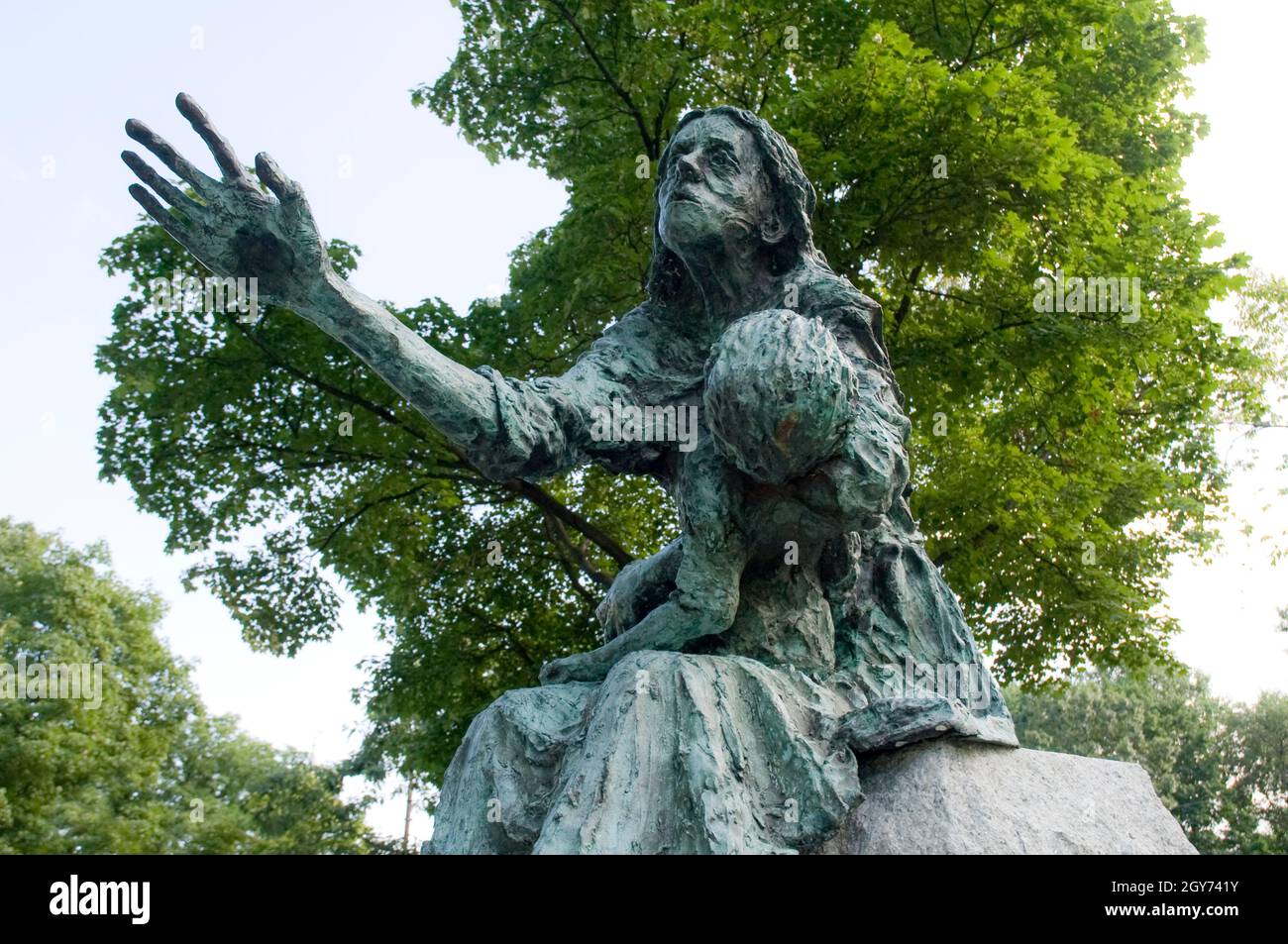 Irish Potato Famine memorial in Cambridge Common, Harvard, Cambridge, Massachusetts. Stock Photo