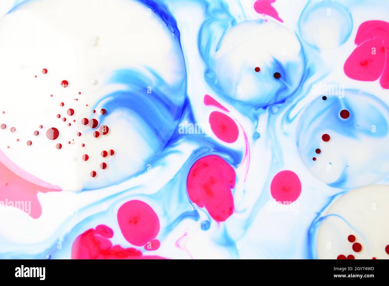 Abstract colors, backgrounds and textures. Food Coloring in milk. Food