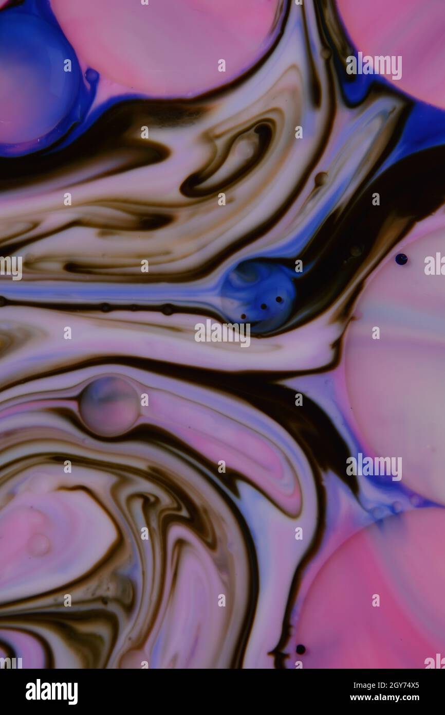 Abstract colors, backgrounds and textures. Food Coloring in milk. Food