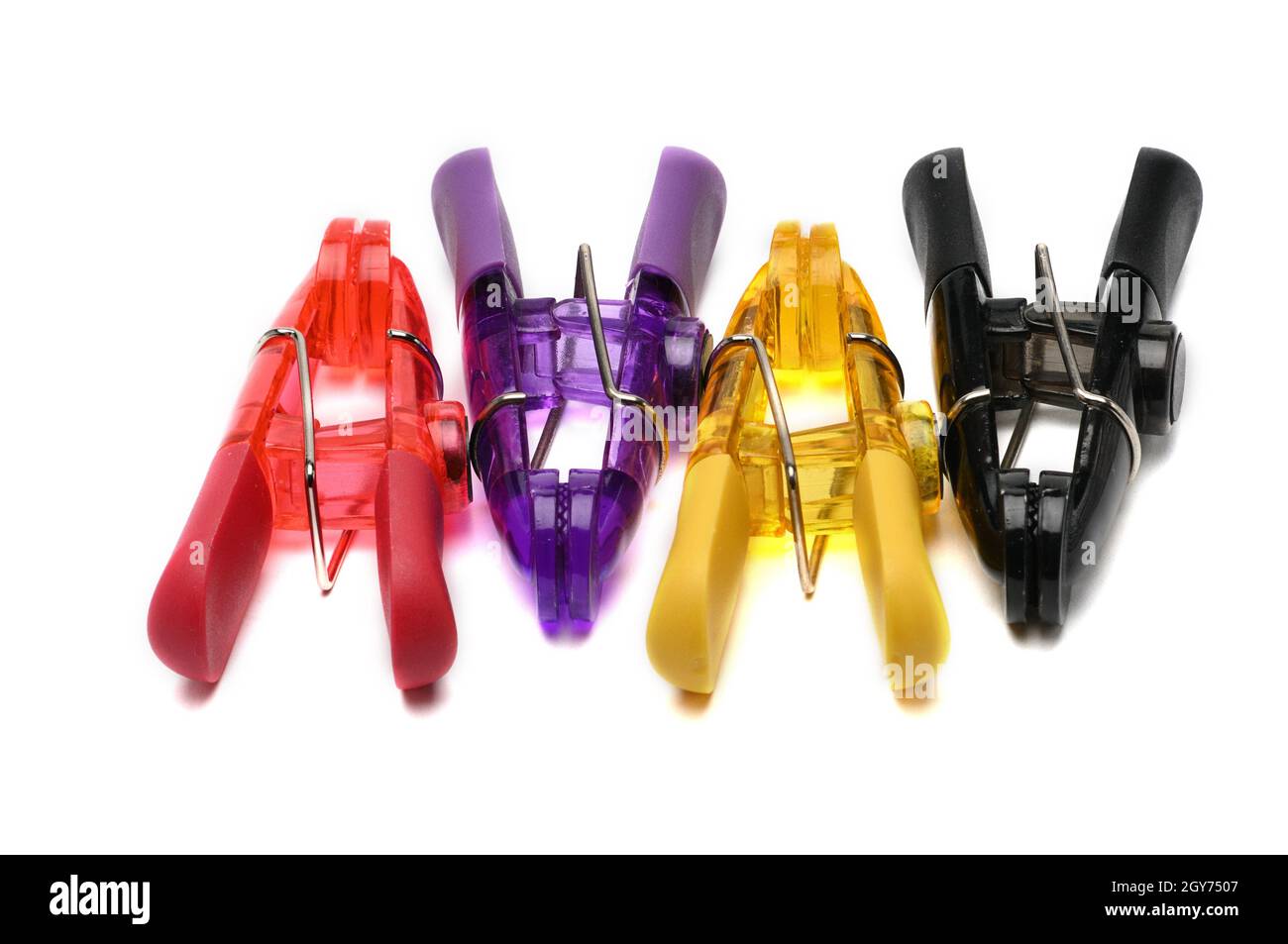 Clothes pegs.Clothespins for hanging and drying clothes in different