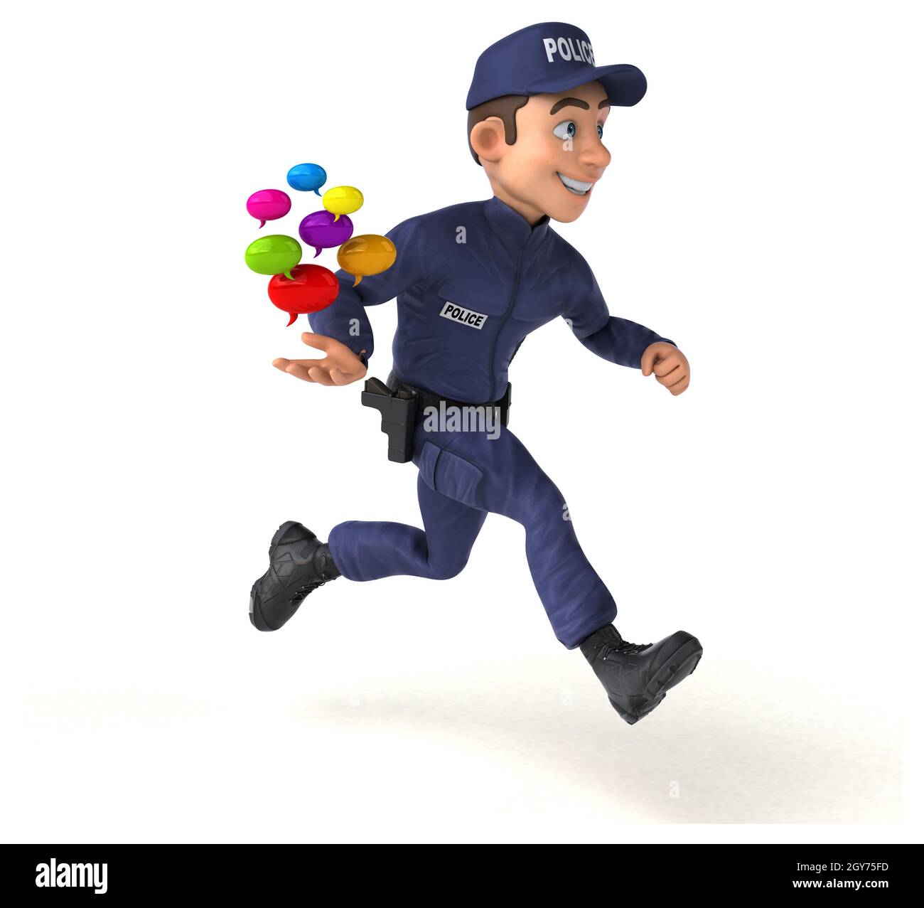Fun 3D illustration of a cartoon Police Officer Stock Photo - Alamy Fun 3D illustration of a cartoon Police Officer Stock Photo - Alamy
