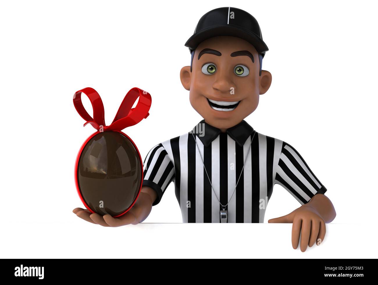 Fun 3D Illustration of an american Referee Stock Photo - Alamy