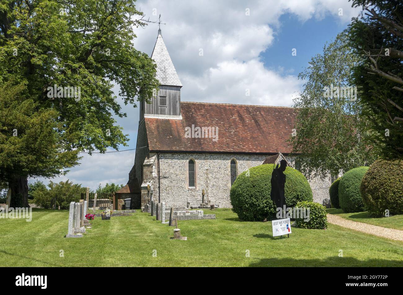 St Peter and St Paul's Church in the village of Exton in the Meon Valley, Hampshire, England, UK Stock Photo
