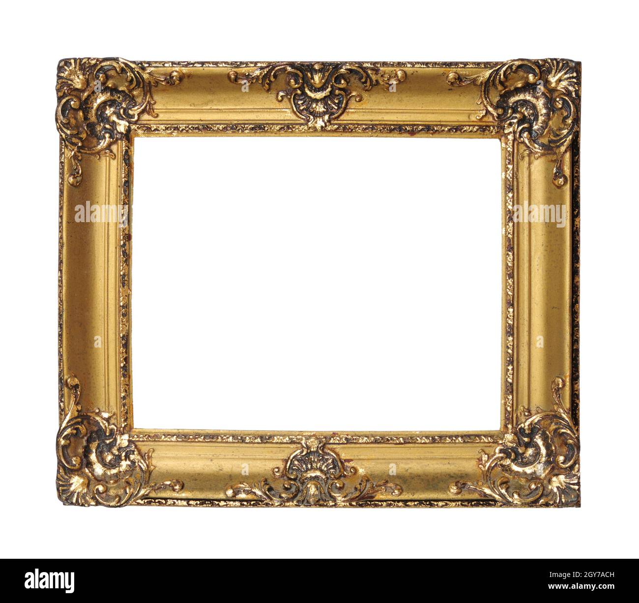 Vintage frame for paintings and photos in empire style on an isolated ...