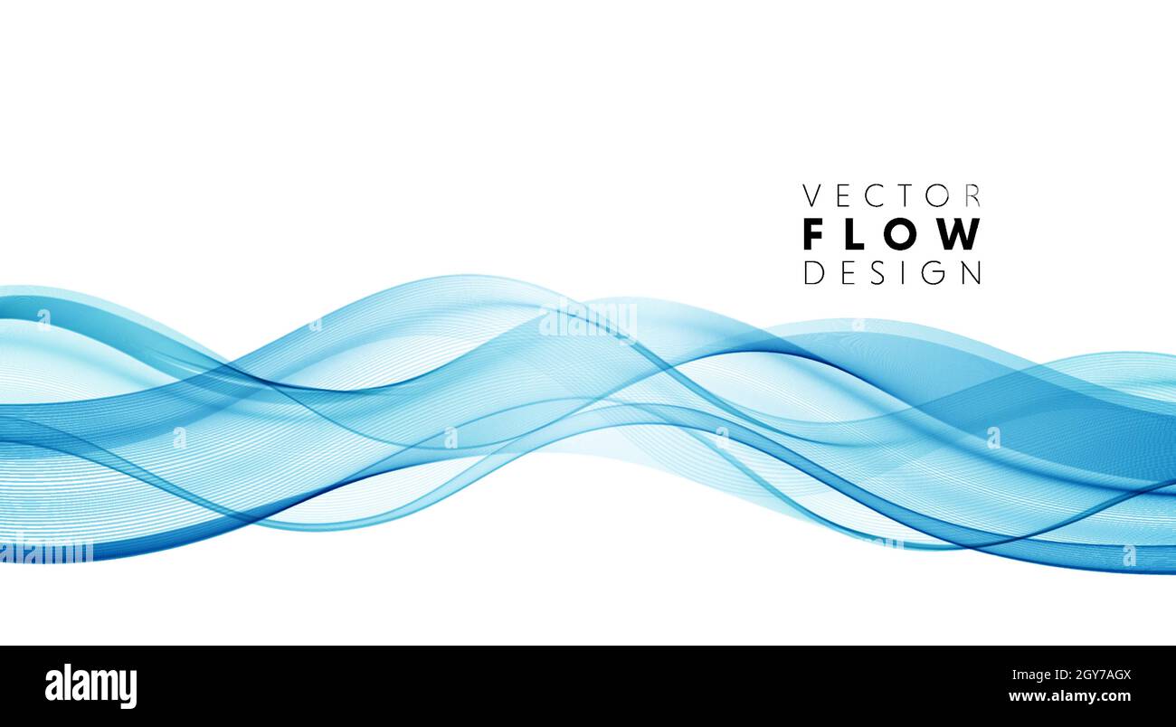 Vector abstract colorful flowing wave lines isolated on white ...