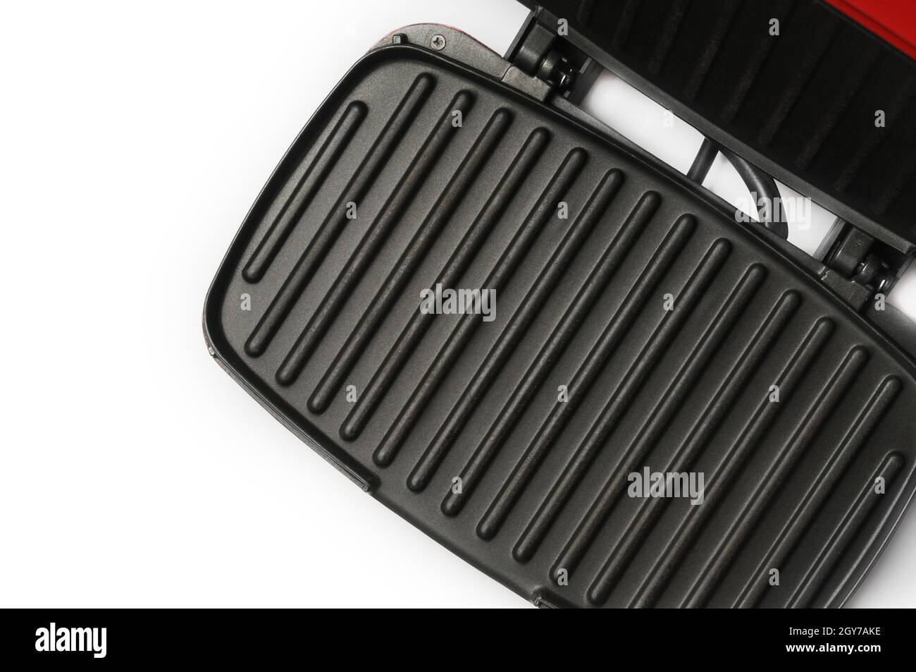 Home use electric grill on isolated white background Stock Photo Alamy