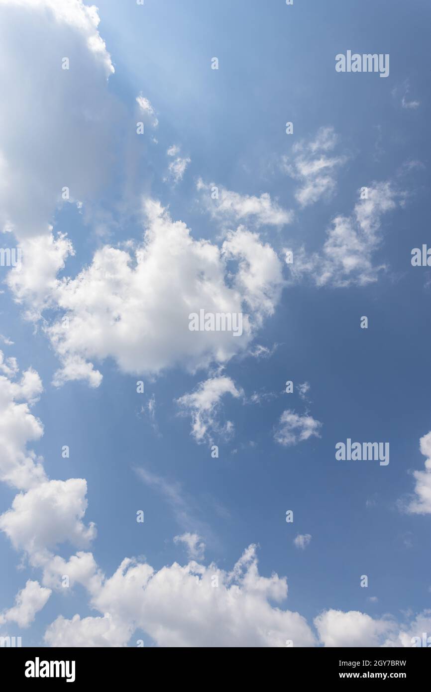 White and gray clouds with blue sky background Stock Photo - Alamy