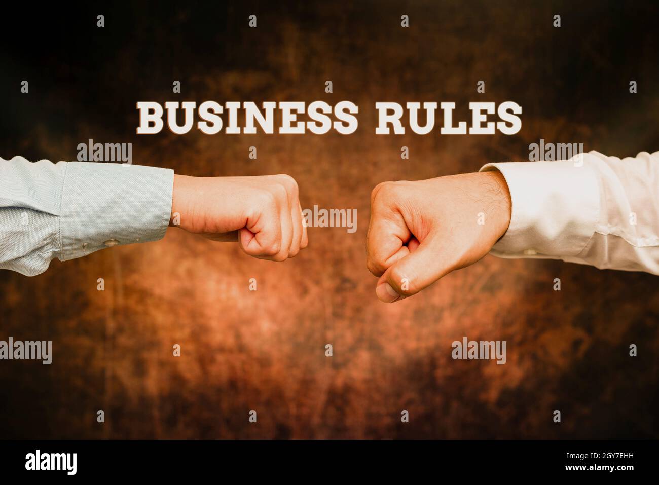 Handwriting text Business Rules, Word Written on the principles which ...