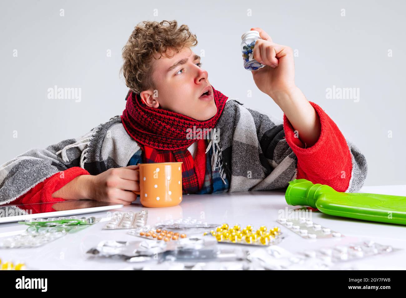 Boy with a tissue hi-res stock photography and images - Alamy