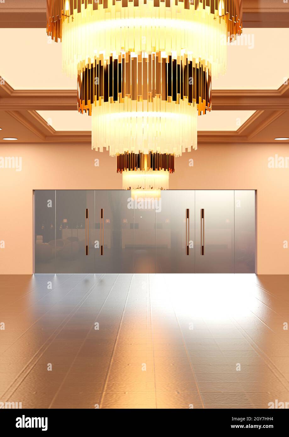 3D rendering of a modern hotel lobby interior Stock Photo - Alamy