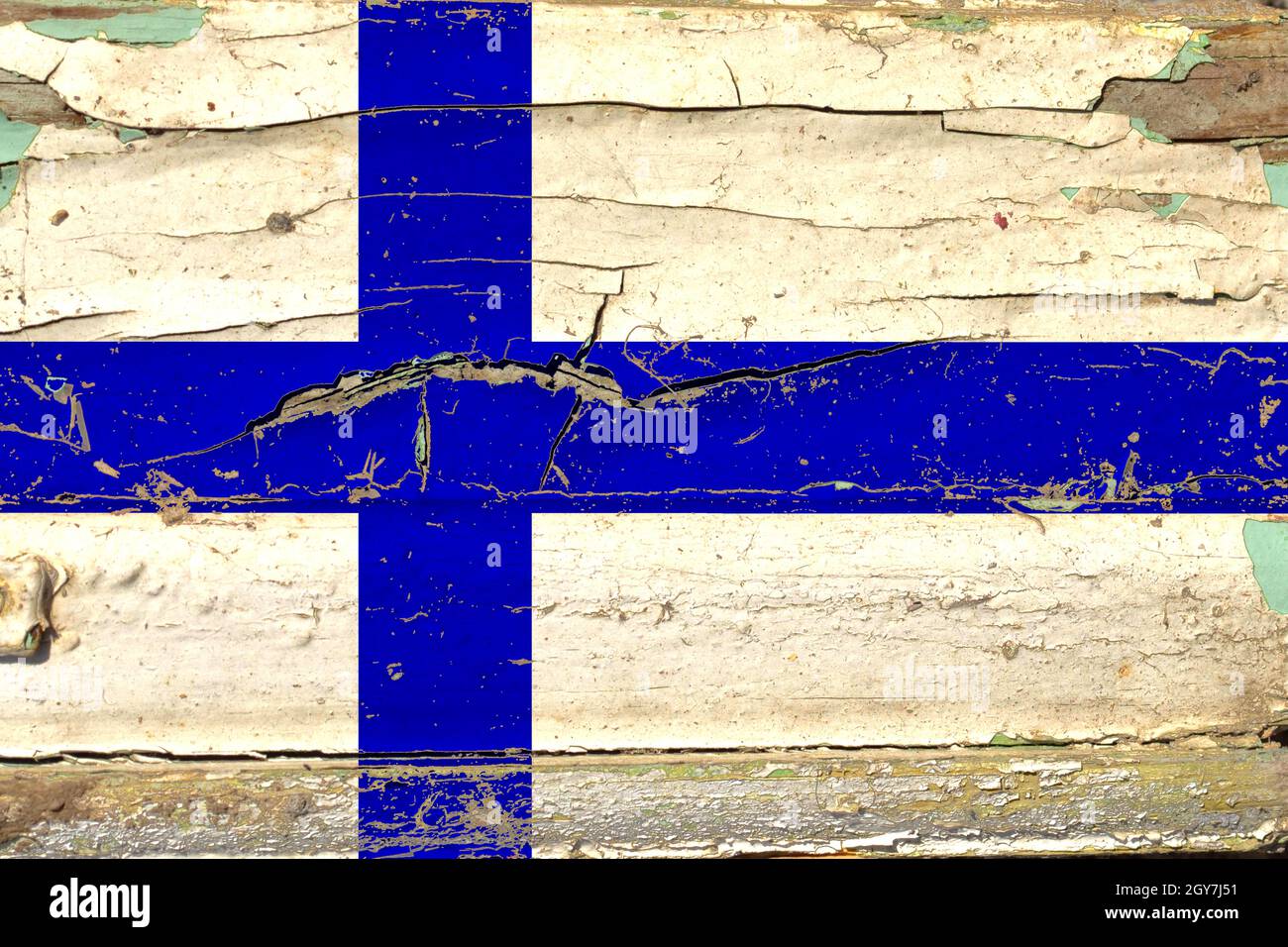 3D Flag of Finland on a old wood wall background Stock Photo - Alamy