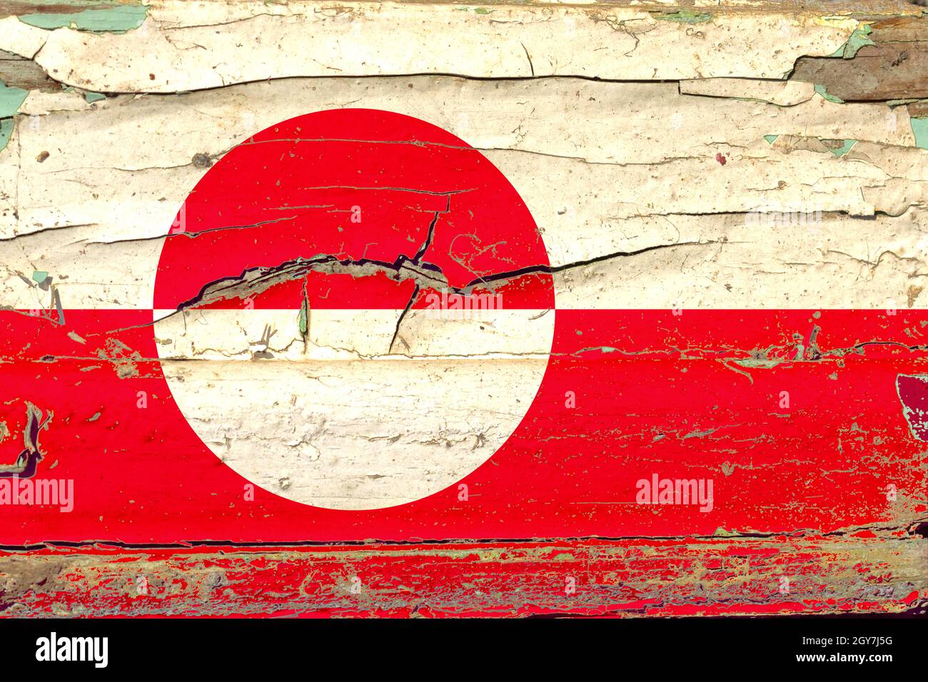 3D Flag of Greenland on old wood wall background Stock Photo - Alamy