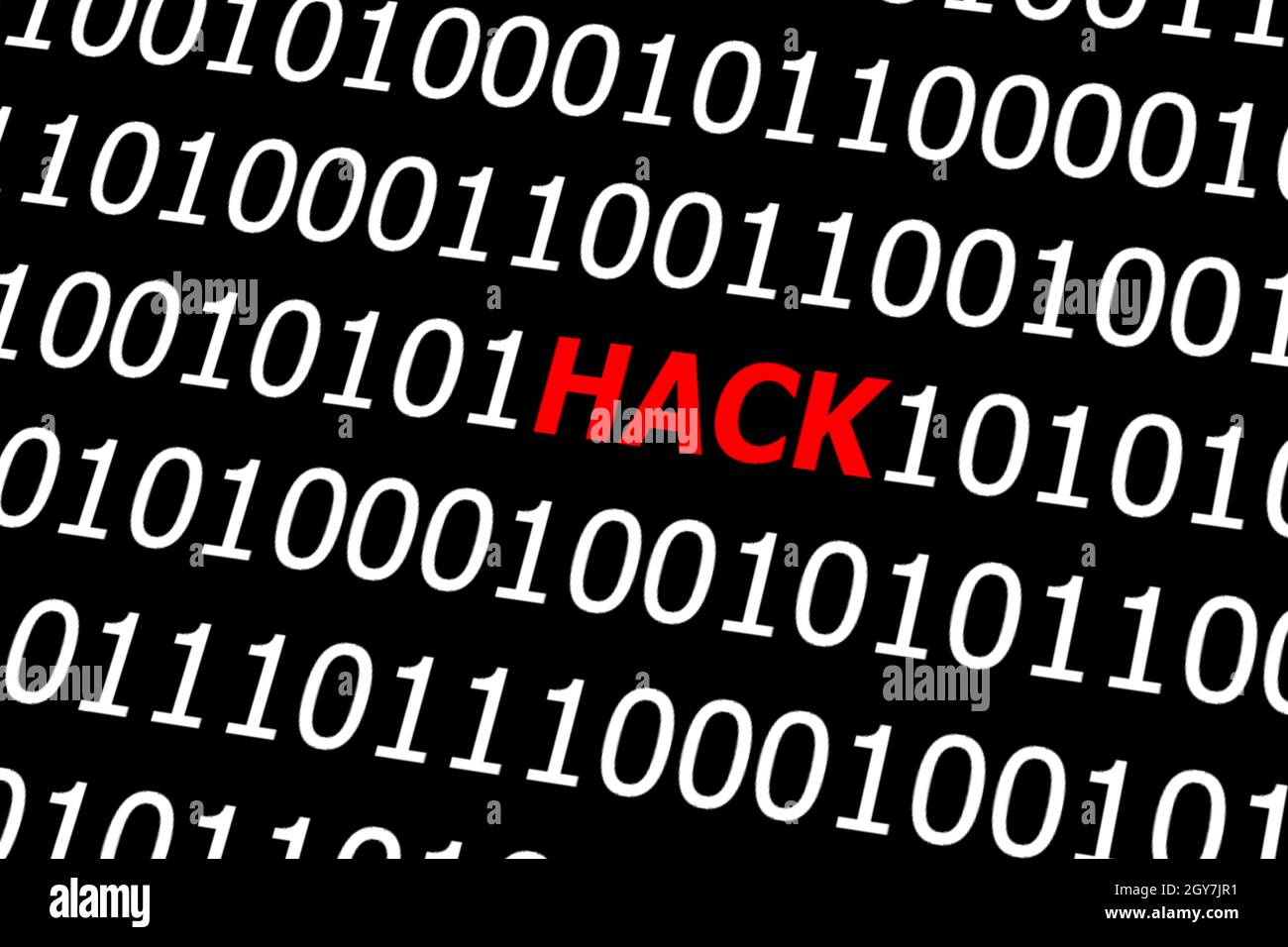 The hacked in binary code Stock Photo - Alamy