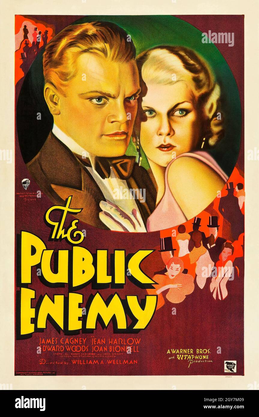 The Public Enemy  Year : 1931 USA Director : William A. Wellman James Cagney, jean Harlow American poster Stock Photo