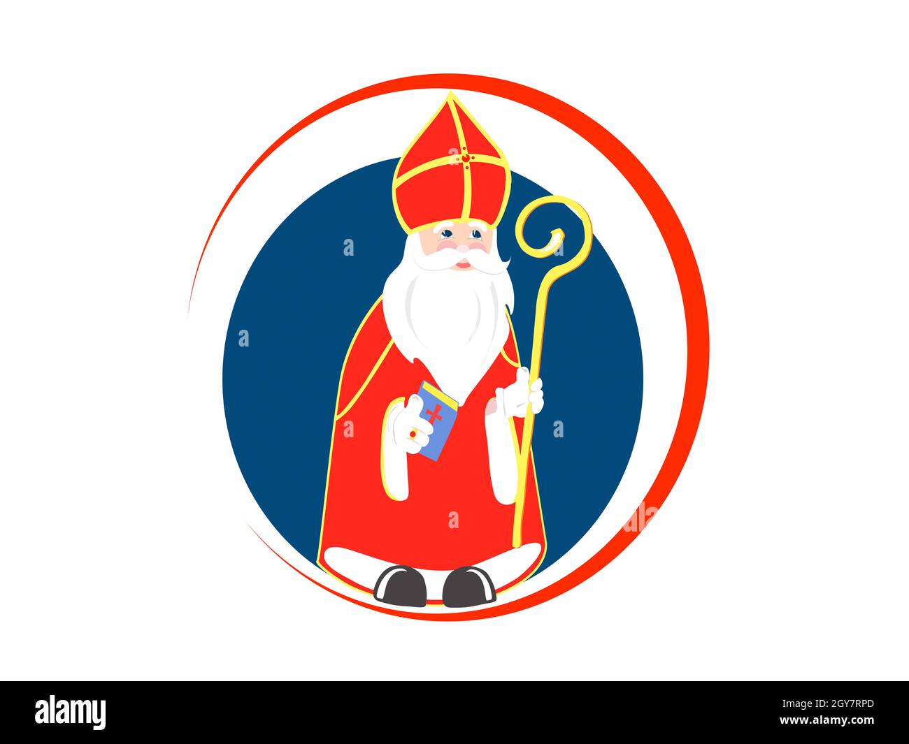 Bedenk Sluiting Imitatie Dutch holiday Sinterklaas . Cute Saint Nicholas cartoon character isolated  on white. Symbol of the traditional holiday on December 6 in the  Netherlands Stock Photo - Alamy
