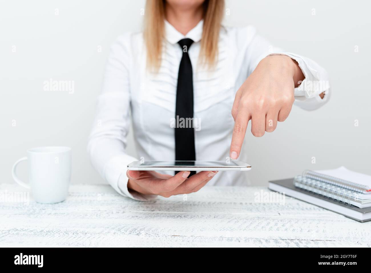 Developer Discussing Gadget Upgrade, Presenting Technical Specs Stock Photo