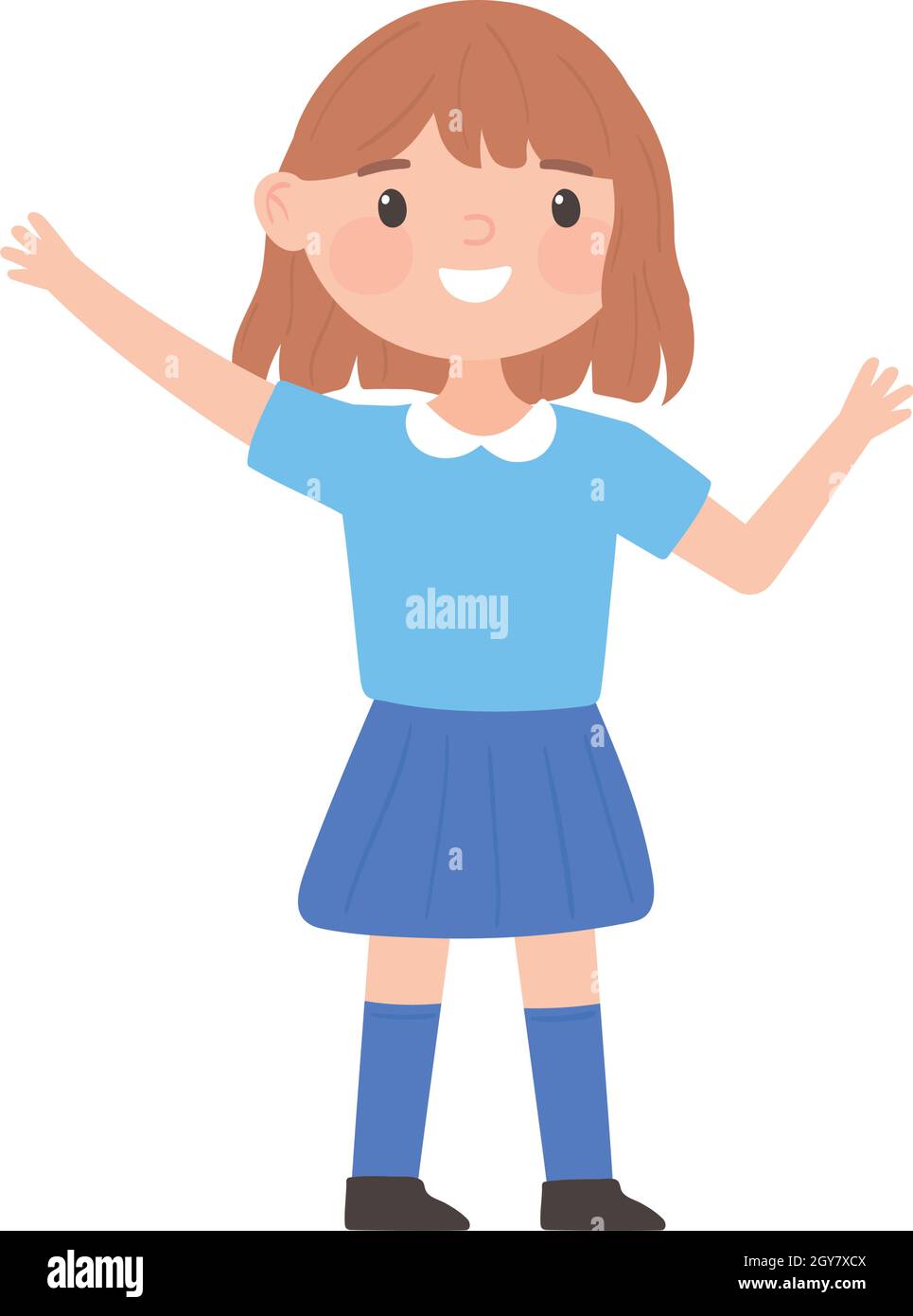 cute little girl Stock Vector Image & Art - Alamy