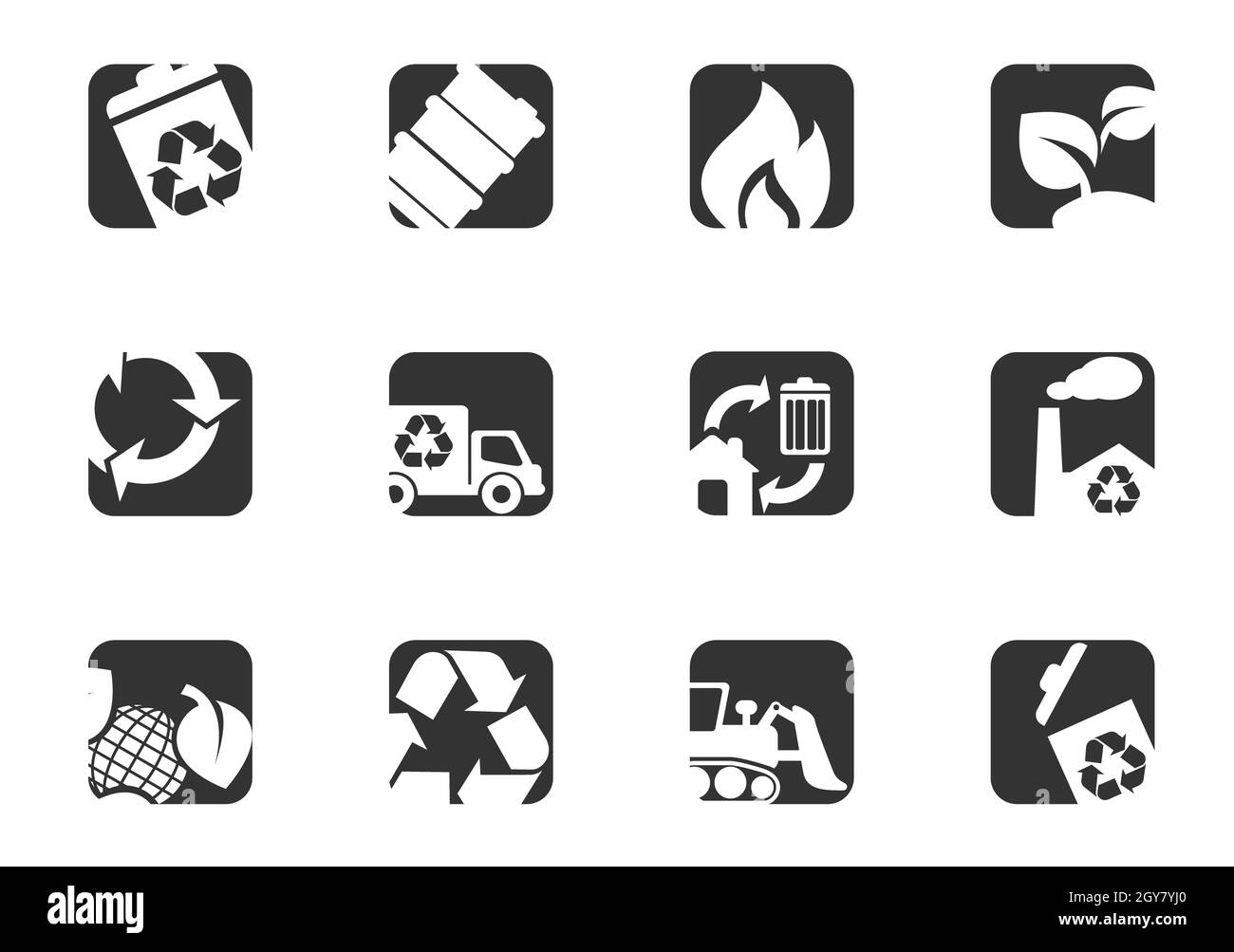 Recycling Icon Set For User Interface Design Stock Photo Alamy