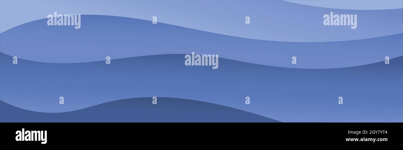 Abstract blue background with wavy lines - Vector illustration Stock ...