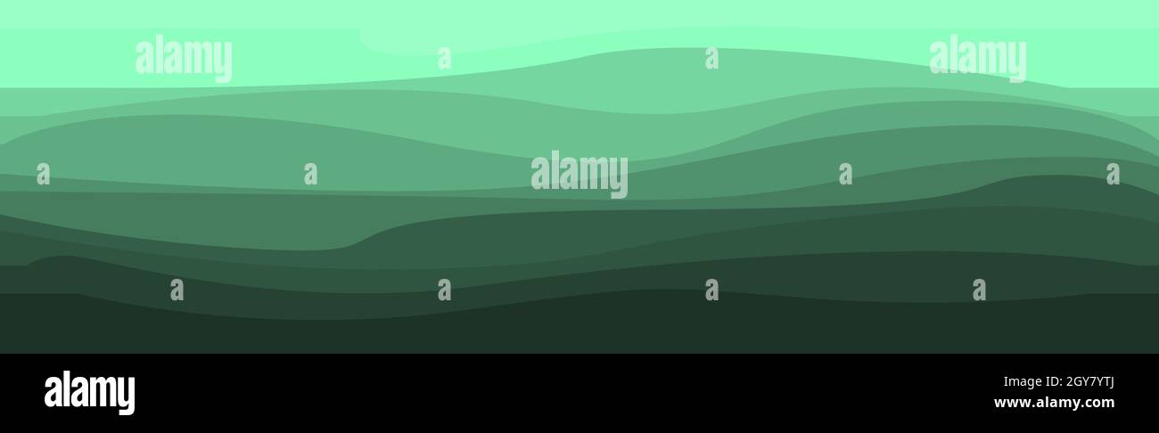 Abstract green background with wavy lines - Vector illustration Stock ...