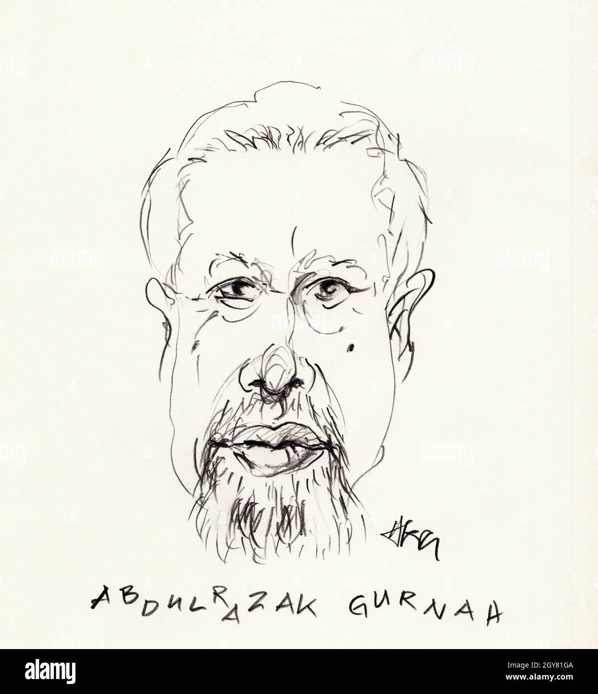 Portrait of Abdulrazak Gurnah Stock Photo