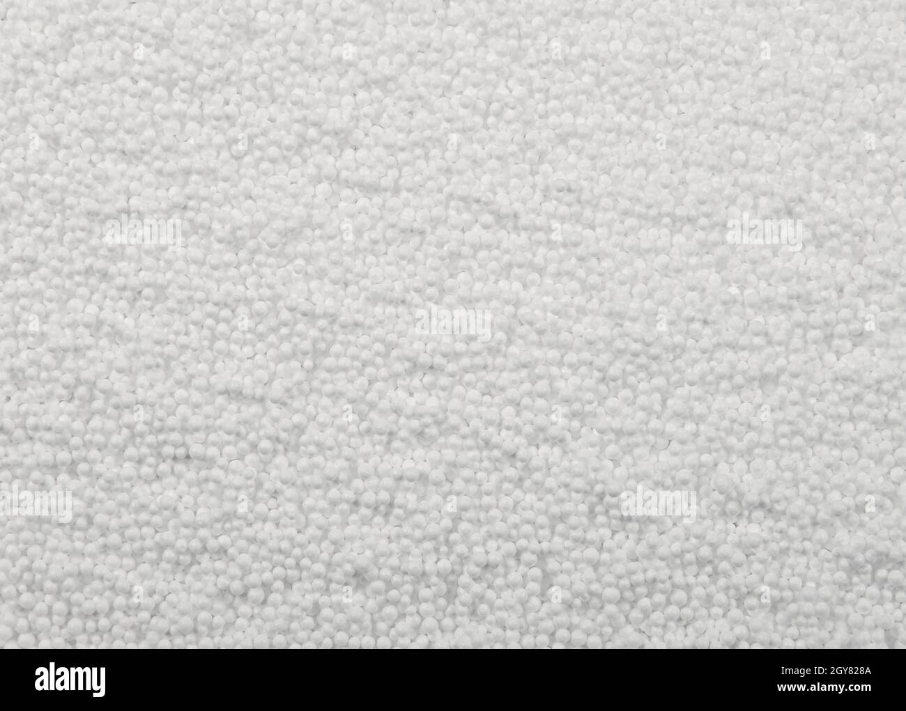 Close up background texture of white expanded polystyrene balls Stock Photo