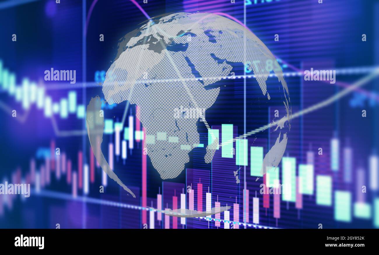 Graph Representing Stock Graphs representing the stock market crash. 3d illustration Stock Photo ...