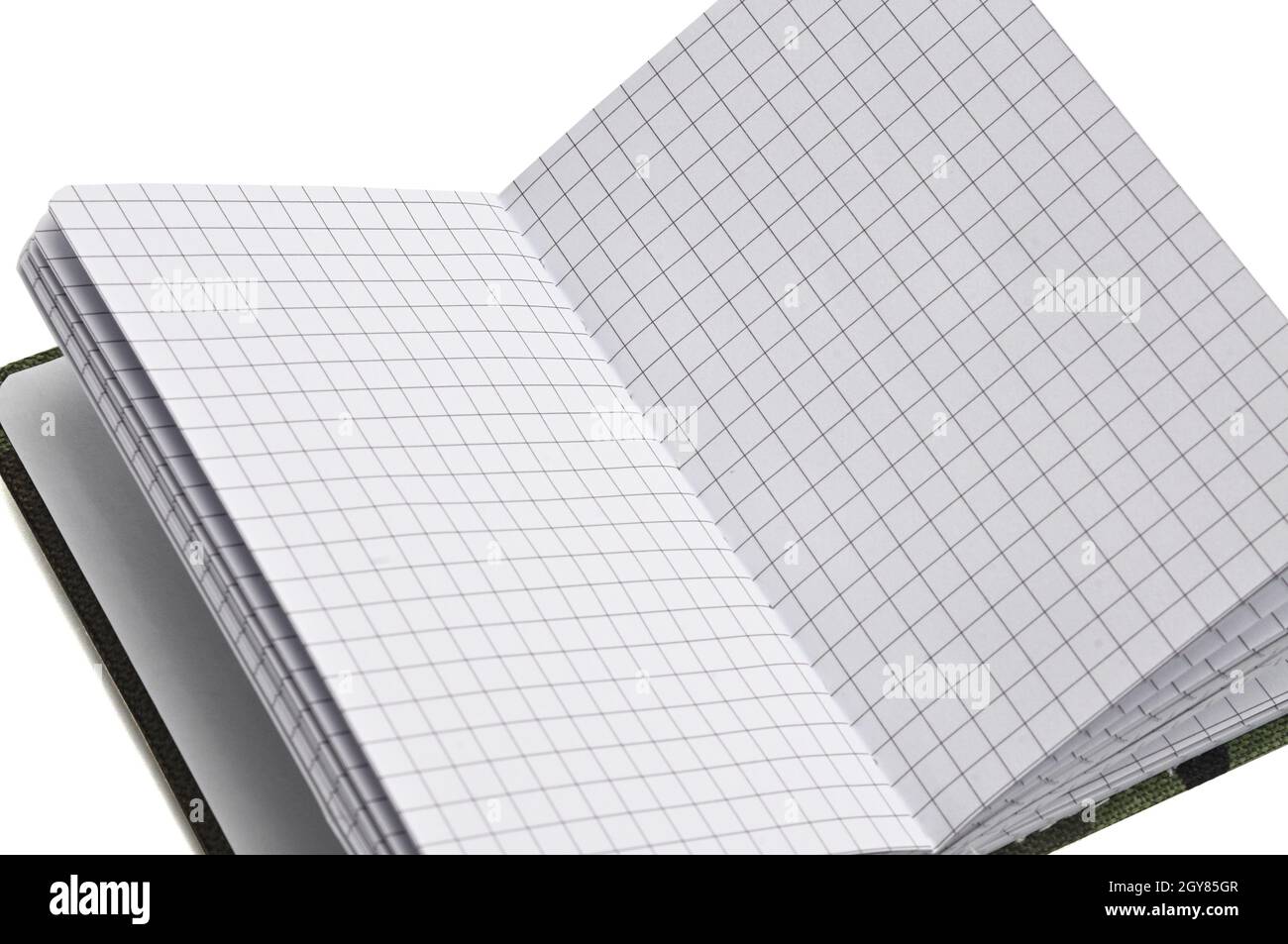 Notepad in military design for everyday notes and notes on a white isolated background Stock Photo