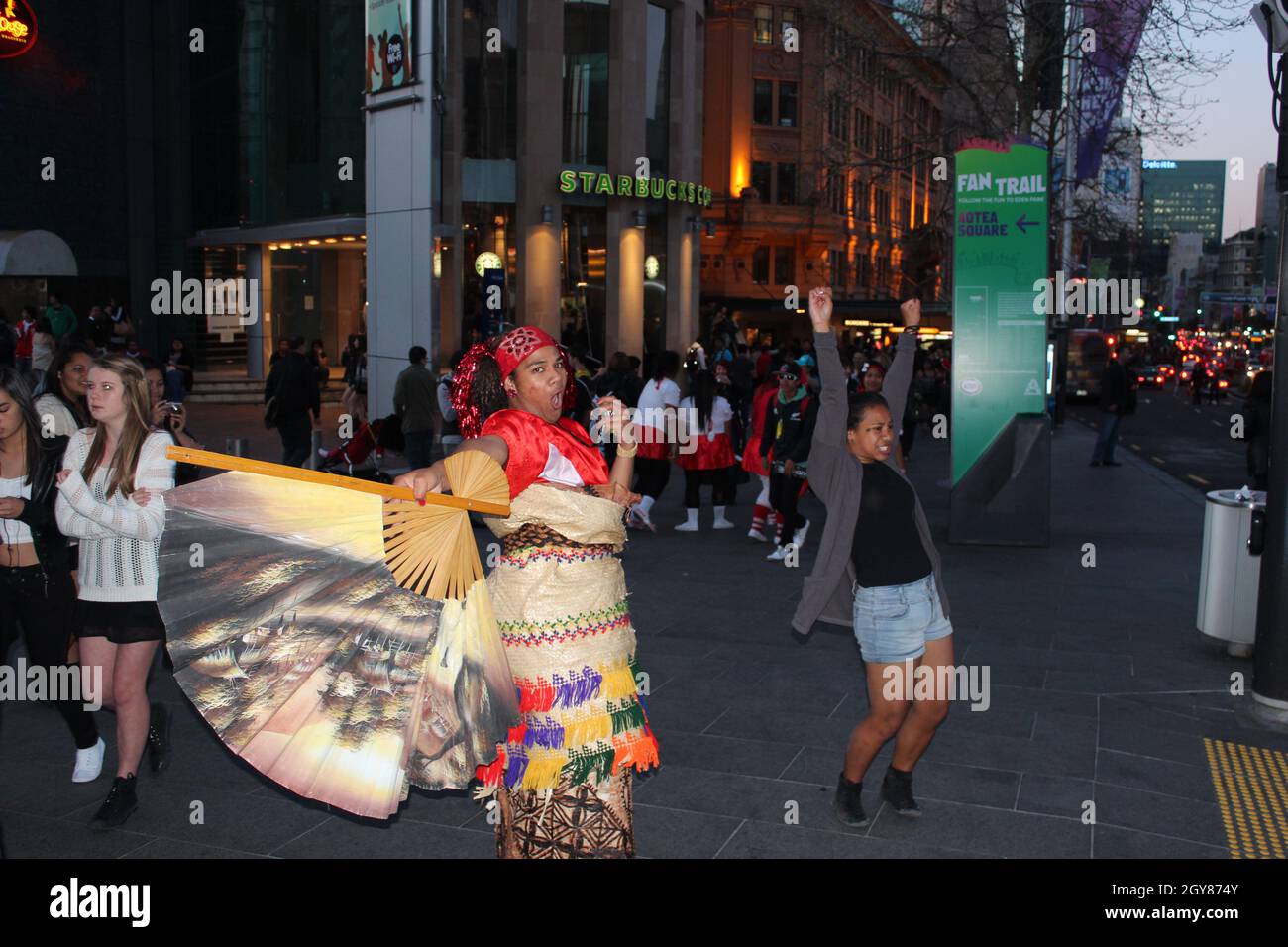 Rugby World Cup fans and Supporters at the Auckland Waterfront for the ...