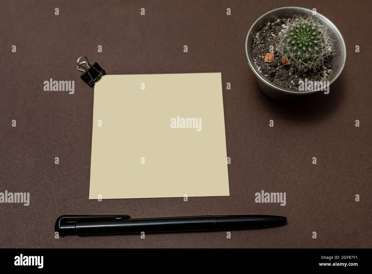 Multiple Assorted Collection Office Stationery Photo Placed Over Table Stock Photo