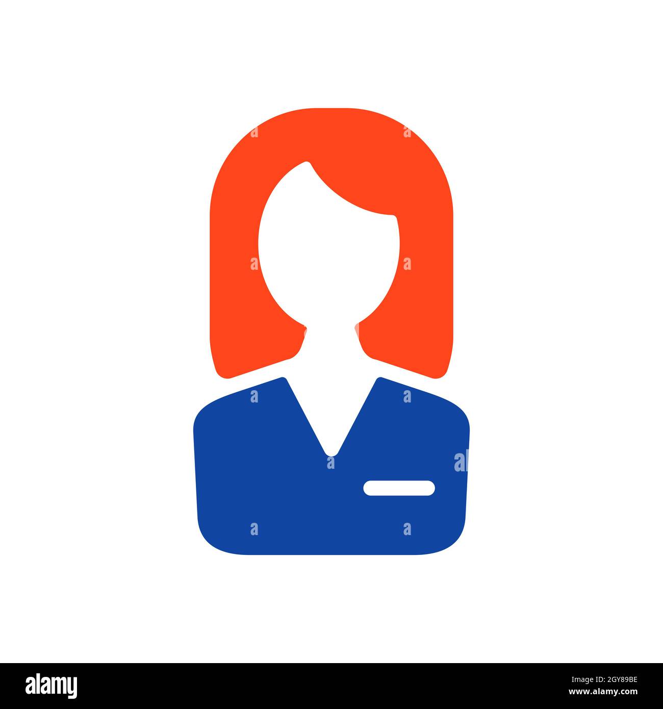 Flat business woman user profile avatar icon Vector Image