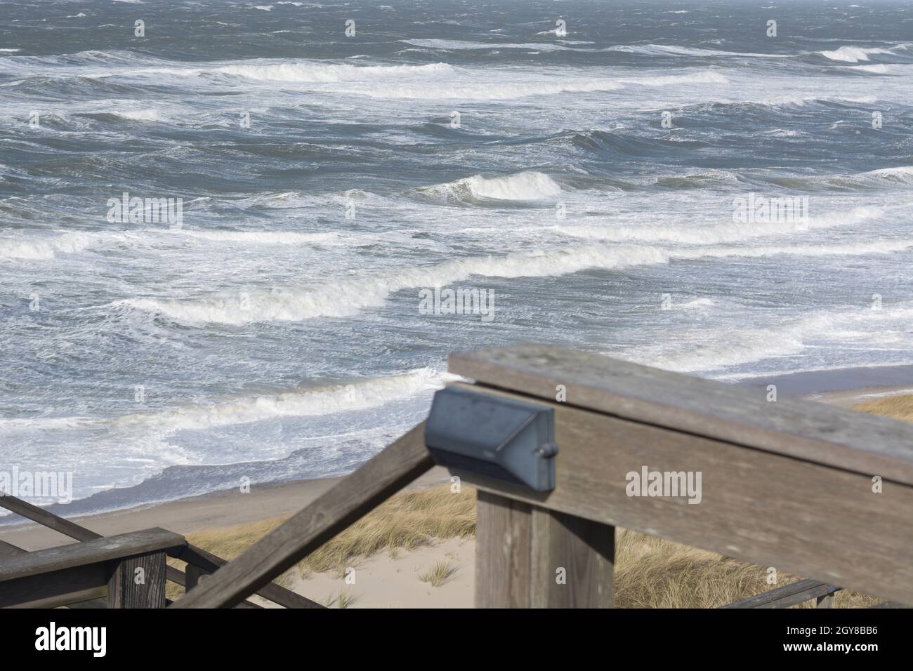 Coastal landscape of the island of Sylt after the storm surge Stock Photo