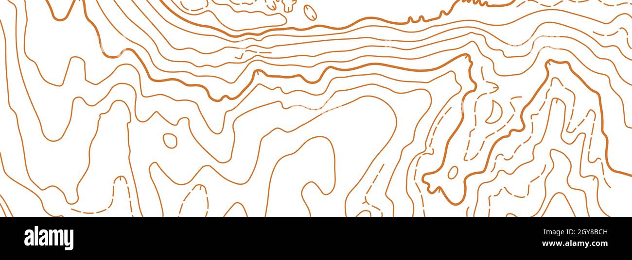 Abstract vector topographic map with isolines on white background Stock ...