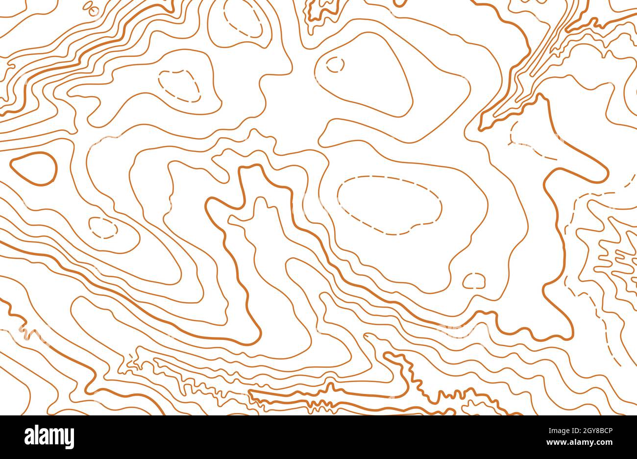 Abstract vector topographic map with isolines on white background Stock ...