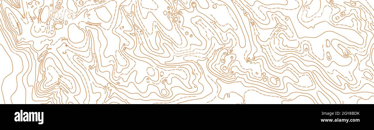 Abstract vector topographic map with isolines on white background Stock ...