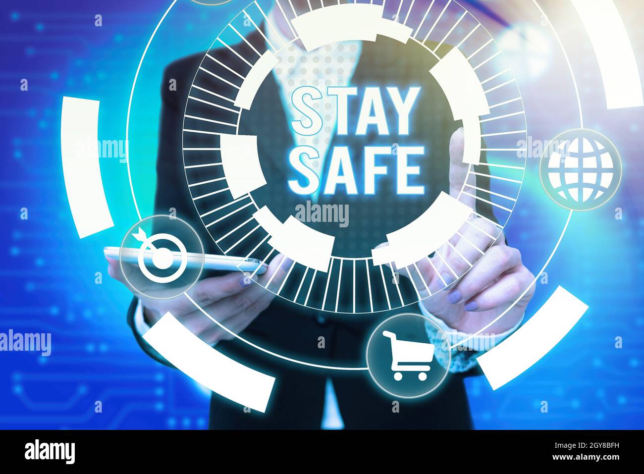 Hand writing sign Stay Safe, Business overview secure from threat of