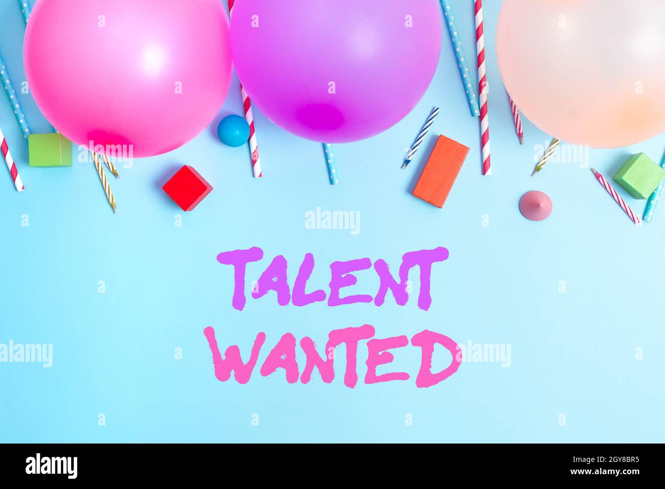 Writing displaying text Talent Wanted, Business overview method of identifying and extracting relevant gifted Colorful Birthday Party Designs Bright C Stock Photo
