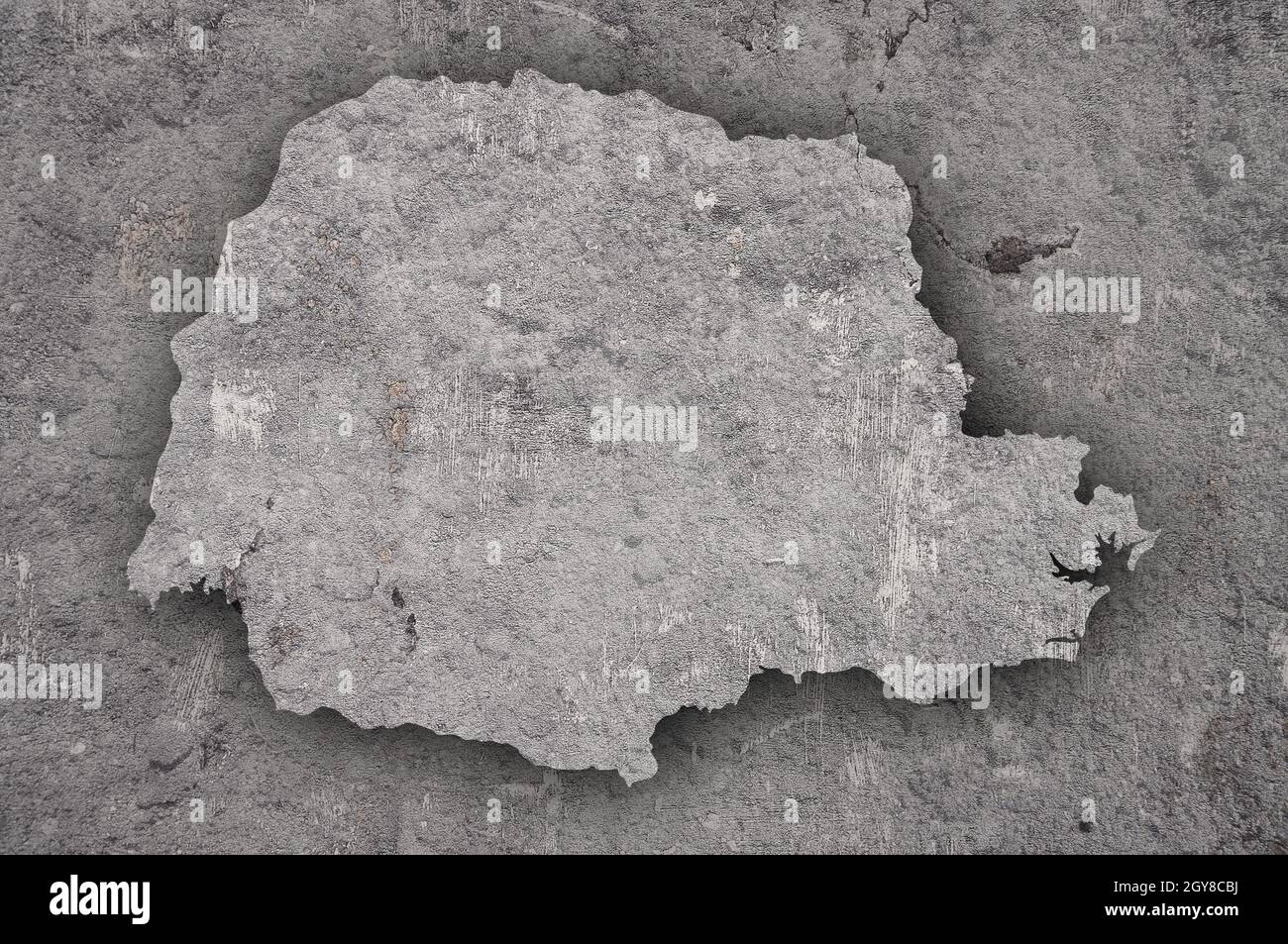 Map of Parana on weathered concrete Stock Photo - Alamy