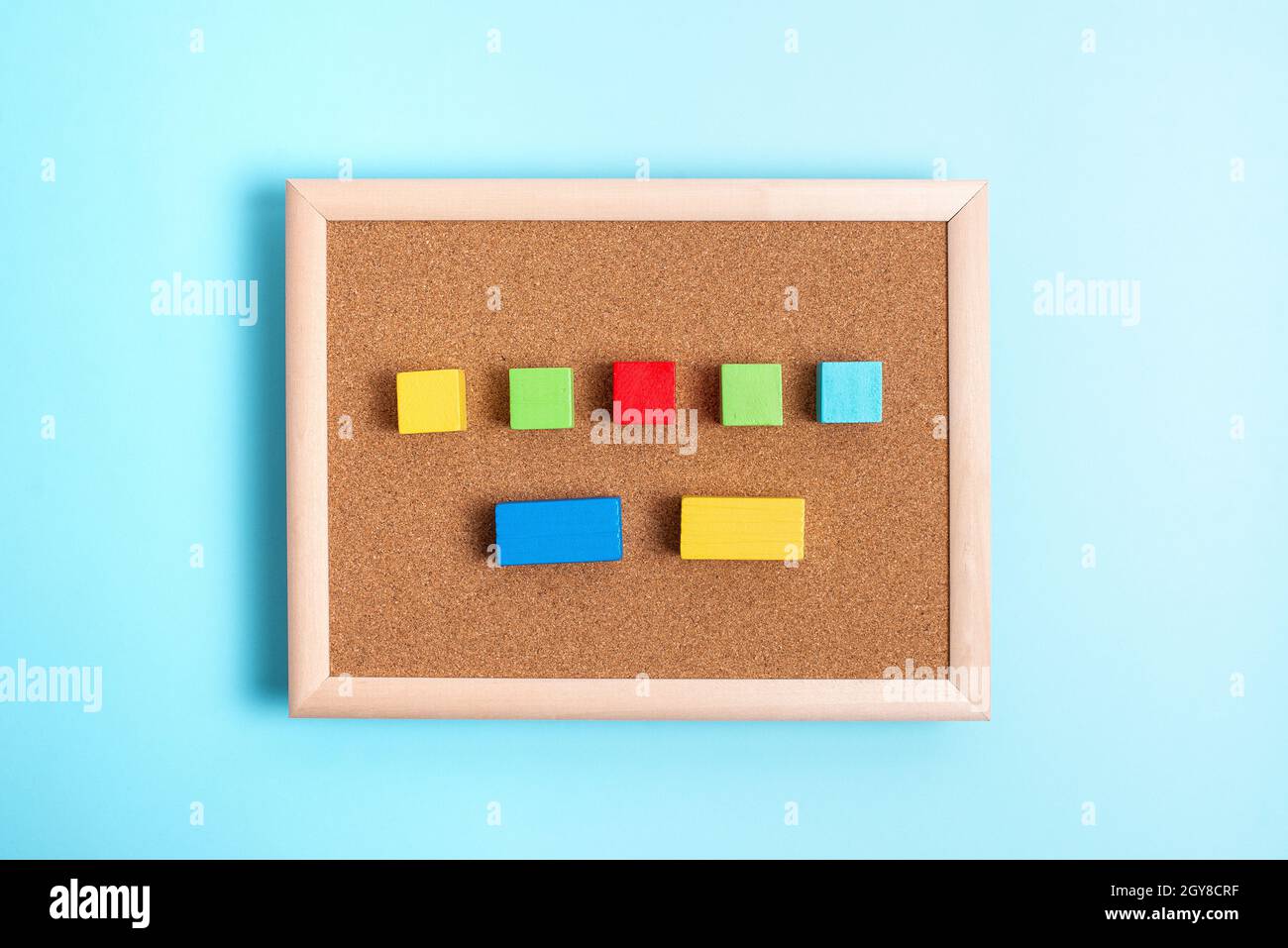Stack of Sample Cube Rectangular Boxes On Surface Polished With Multi-Colour Stock Photo