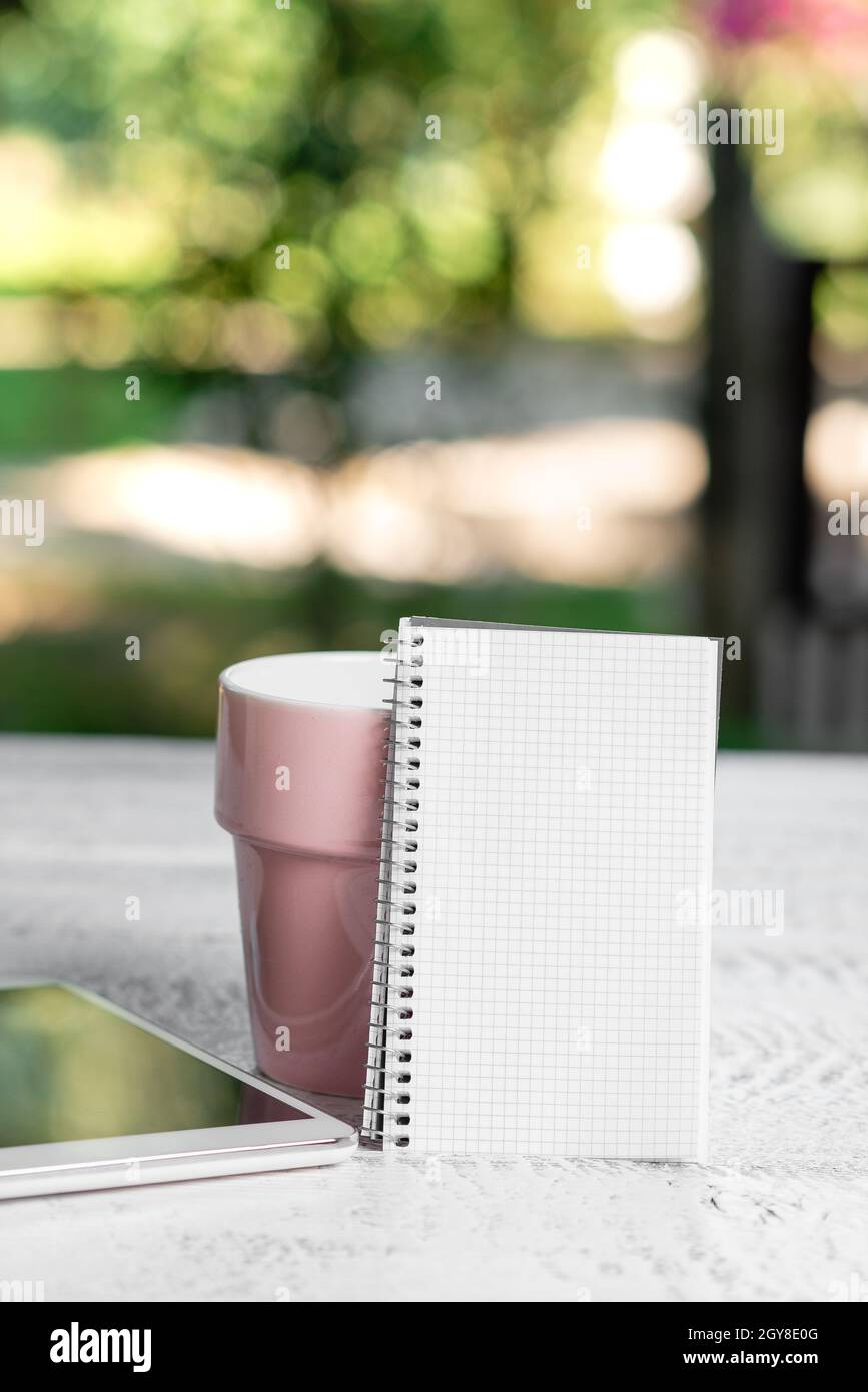 Calming And Refreshing Environment, Garden Coffee Shop Ideas Stock Photo