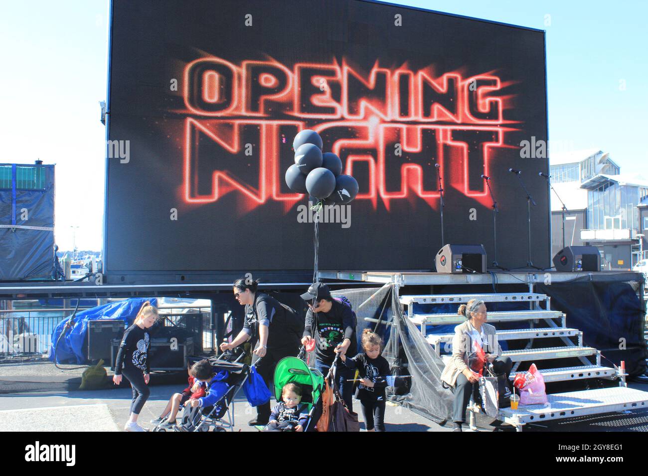 Rugby World Cup fans and Supporters at the Auckland Waterfront for the ...