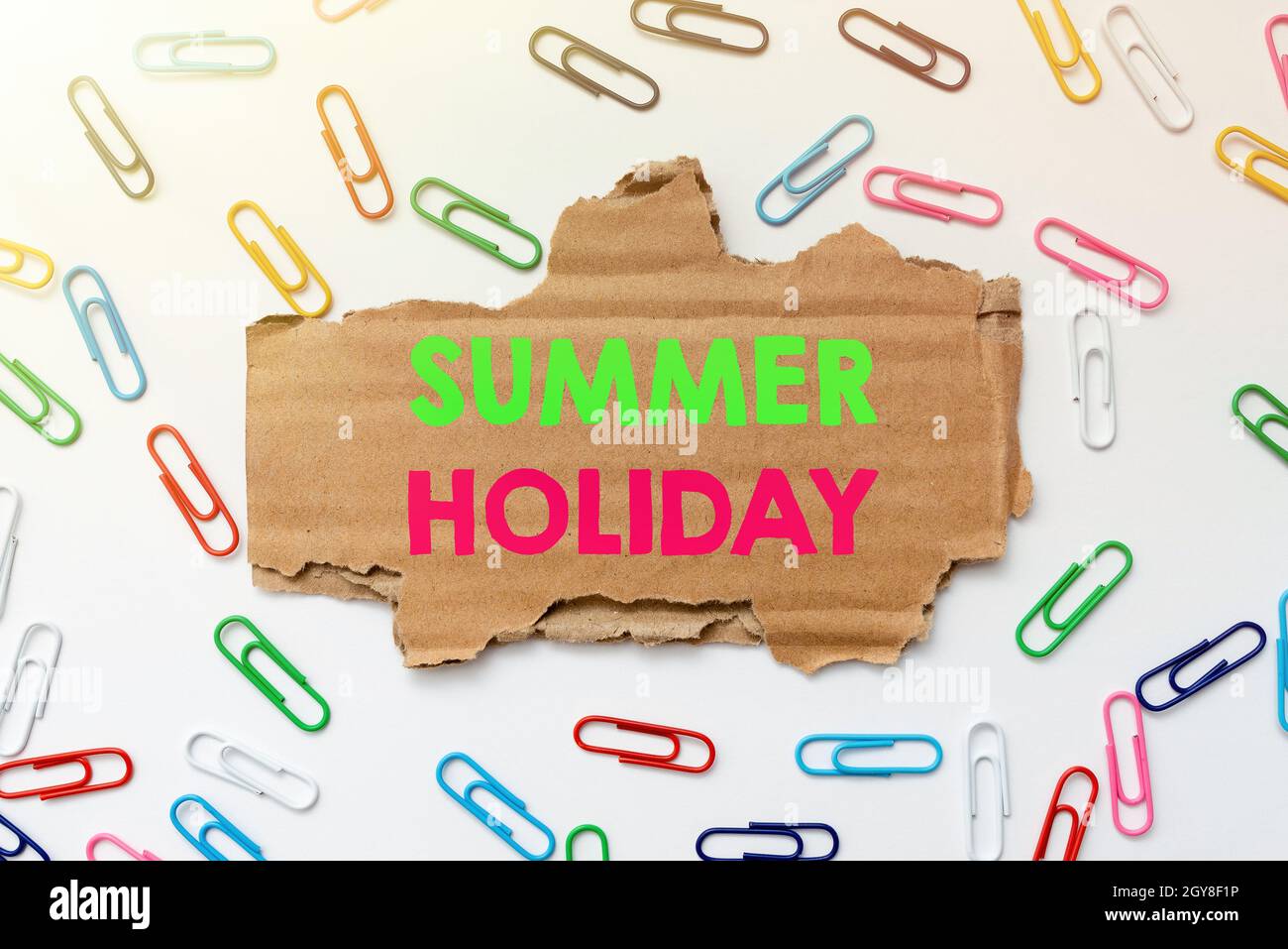 Text caption presenting Summer Holiday, Business overview special period of time in summer for relaxation and fun Creative Home Recycling Ideas And De Stock Photo