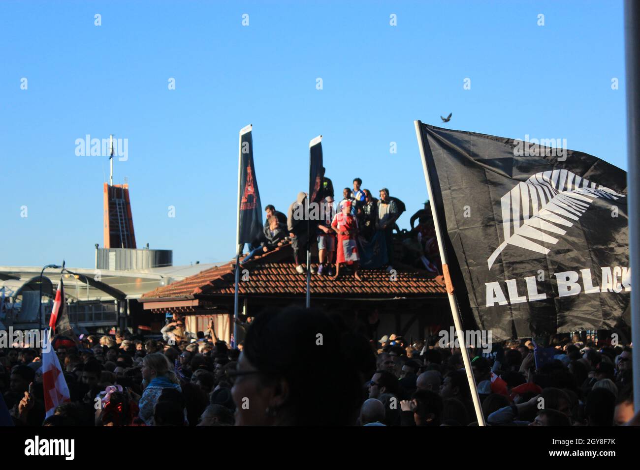 Rugby World Cup fans and Supporters at the Auckland Waterfront for the ...