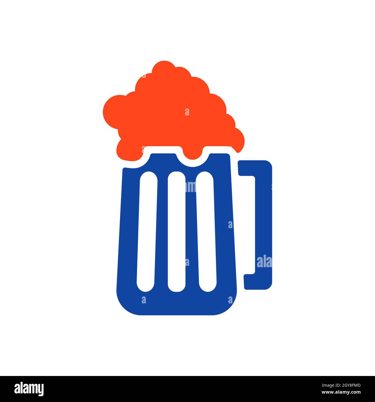 Beer glass vector glyph icon. Barbecue and bbq grill sign. Graph symbol