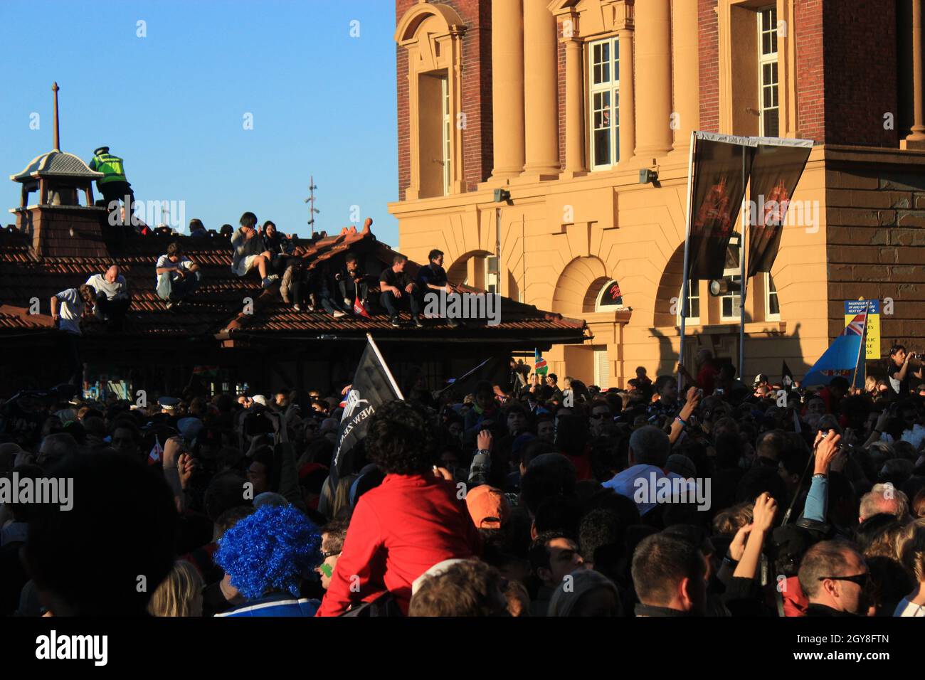 Nz rugby flag hi-res stock photography and images - Alamy