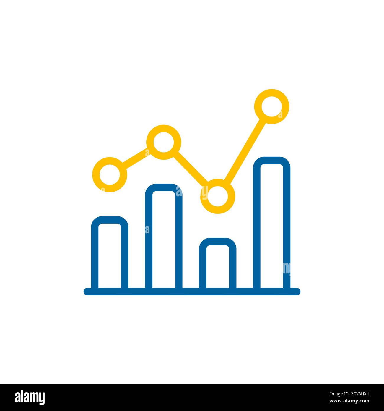 Graph in trendy outline icon. Finances sign. Graph symbol for your web